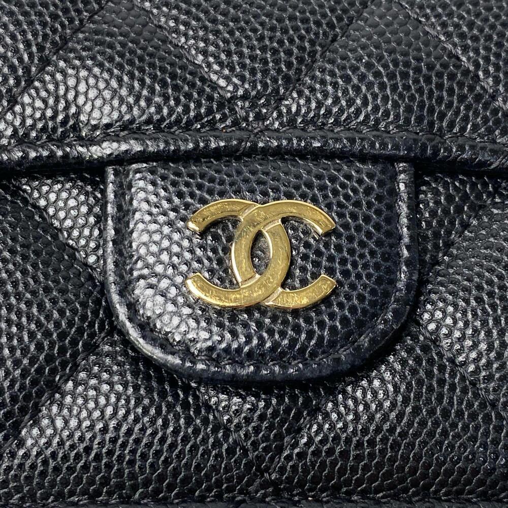 CHANEL Black Caviar Leather Logo Wallet - Picture 10 of 14